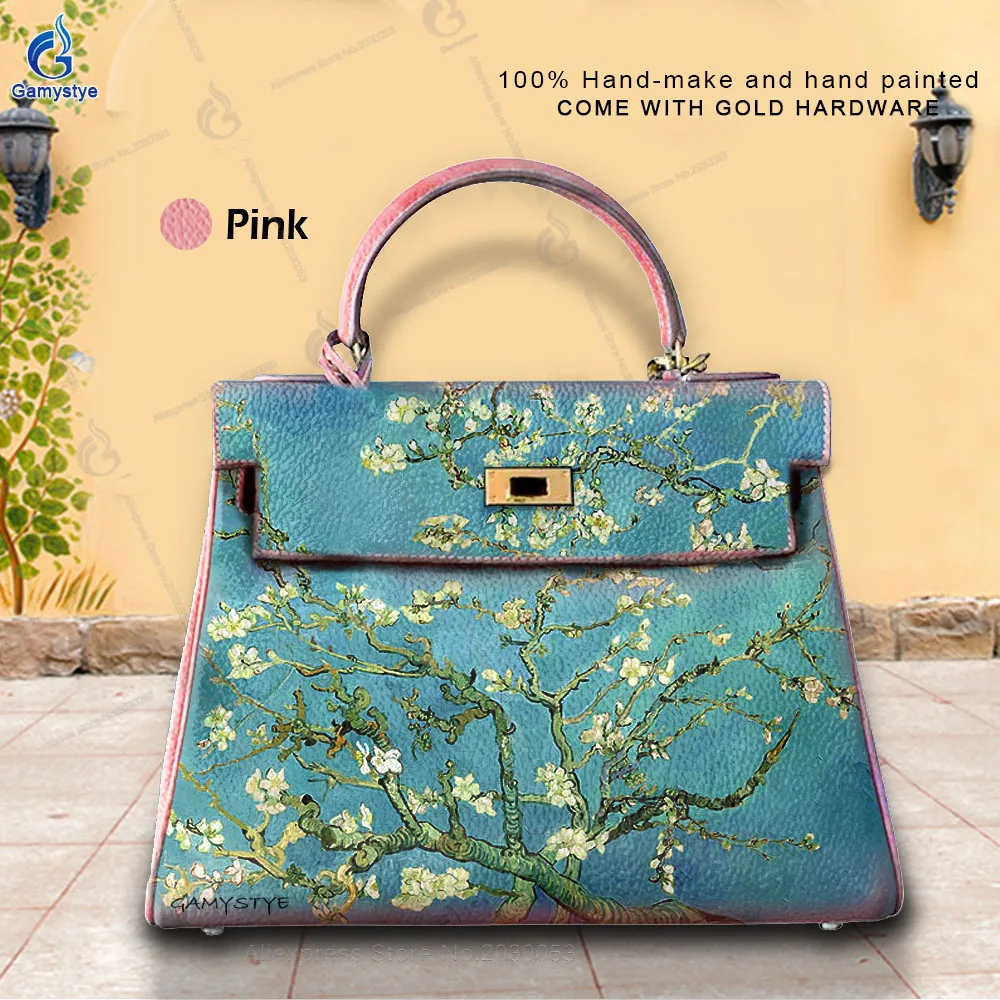 Women Bags Top-Handle The flowers blooming on the branches Bags Cross Body Bags Bolsas Marcas Hand Drawing Art Graffiti Handbags