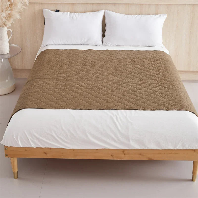 Solid Color Plaid Bedspread Mattress Cover Bed Breathable Kids Pets Mattress Protector Covers Dog Cats Bed Mat Beds Sheet Pad