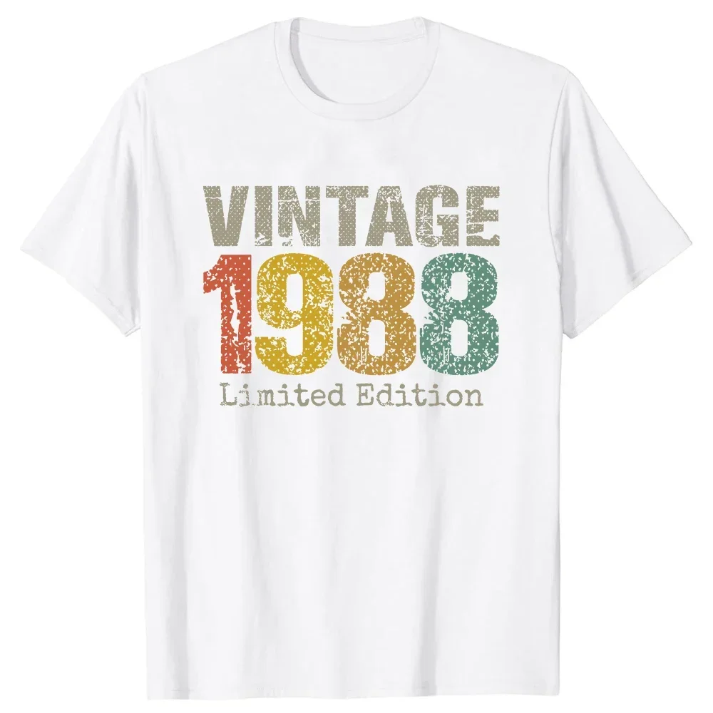 Vintage Gift 35th Birthday Awesome Since September 1988 T Shirts for 35 Year Streetwear T-shirt Men Clothing Graphic T Shirts