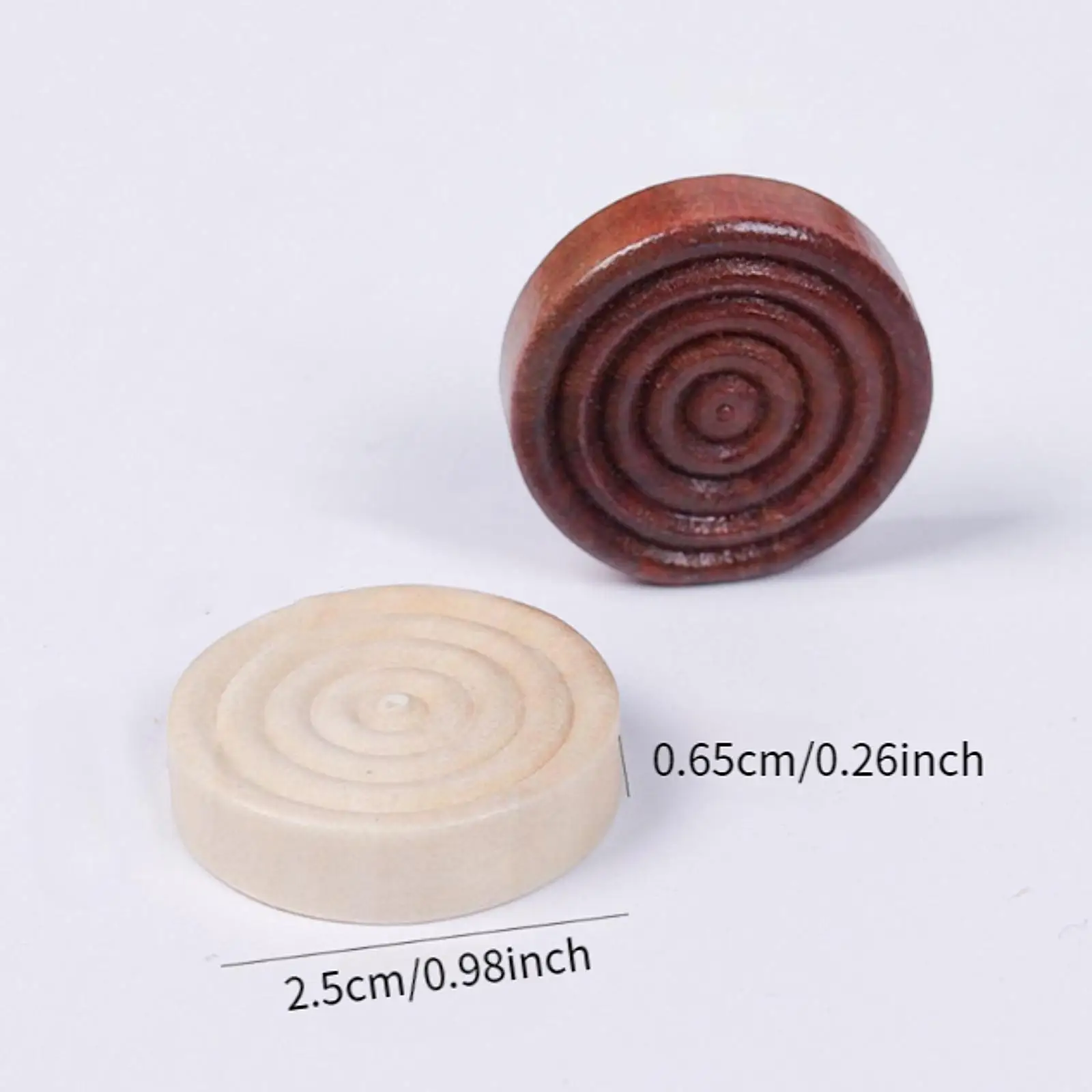 24Pcs Backgammon Pieces Chess Game Accessories Brown for Kids
