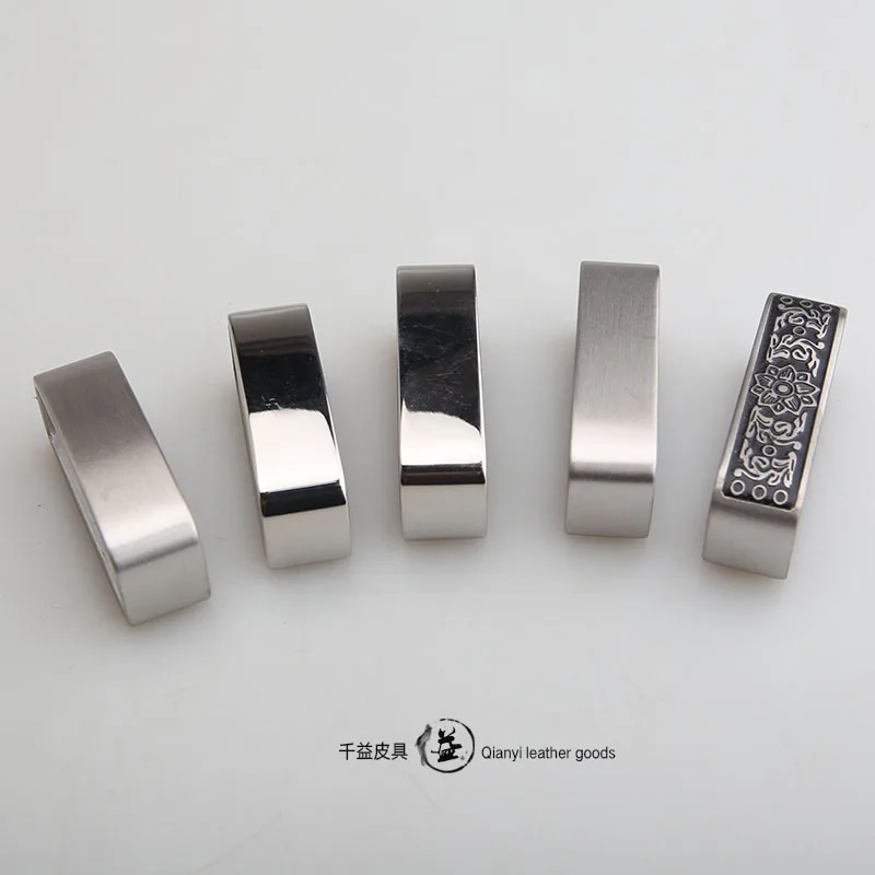 Klamra do paska z mosiądzu i stali nierdzewnej 2,5-4,0 cm, kwadratowa klamra, szlufka do paska, męska kwadratowa szlufka do paska