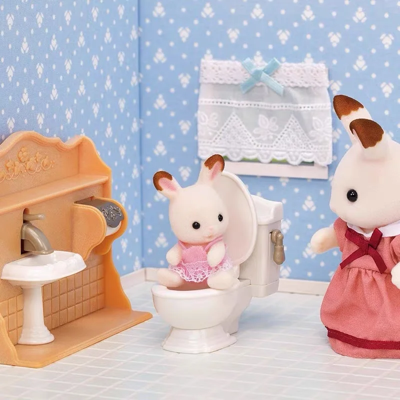 Authentic Sylvanian Families Anime Character Simulation Playhouse Toy Room Decoration Toy Christmas Gift