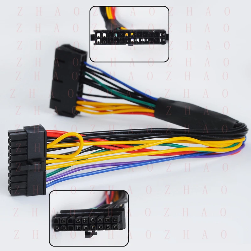 L+ ATX PSU 24Pin to Motherboard 18Pin Power Supply Cable 30cm 18AWG for HP Z210