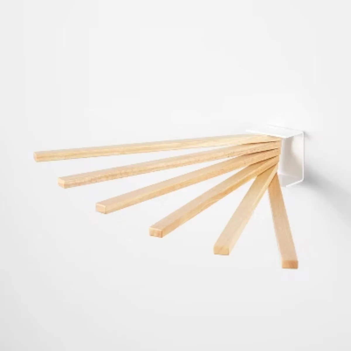 

Small space wall mounted clothes drying rack white， home accessories ， clothes rack ， hangers for clothes