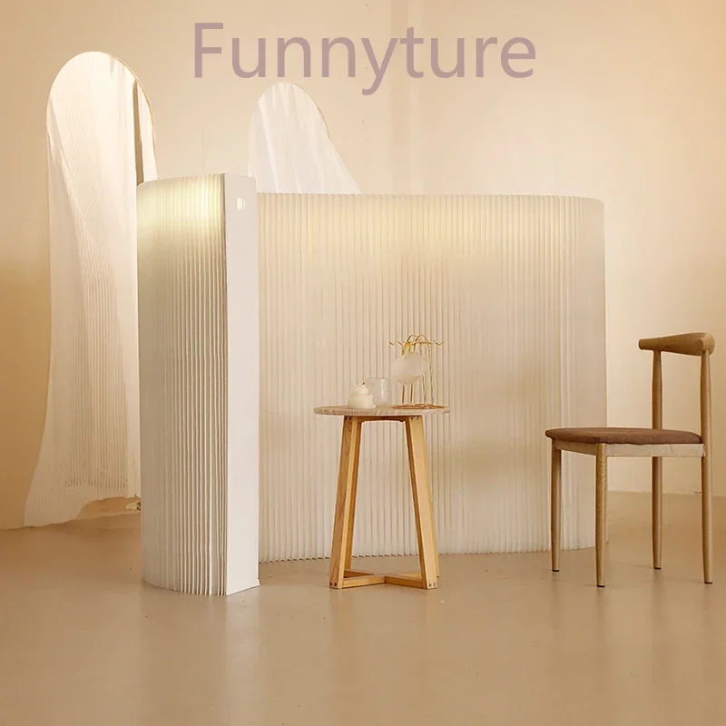Folding Paper Wall Screen Partition Foldable Exhibition Background Office Living Room Divider Panel Home Decoration