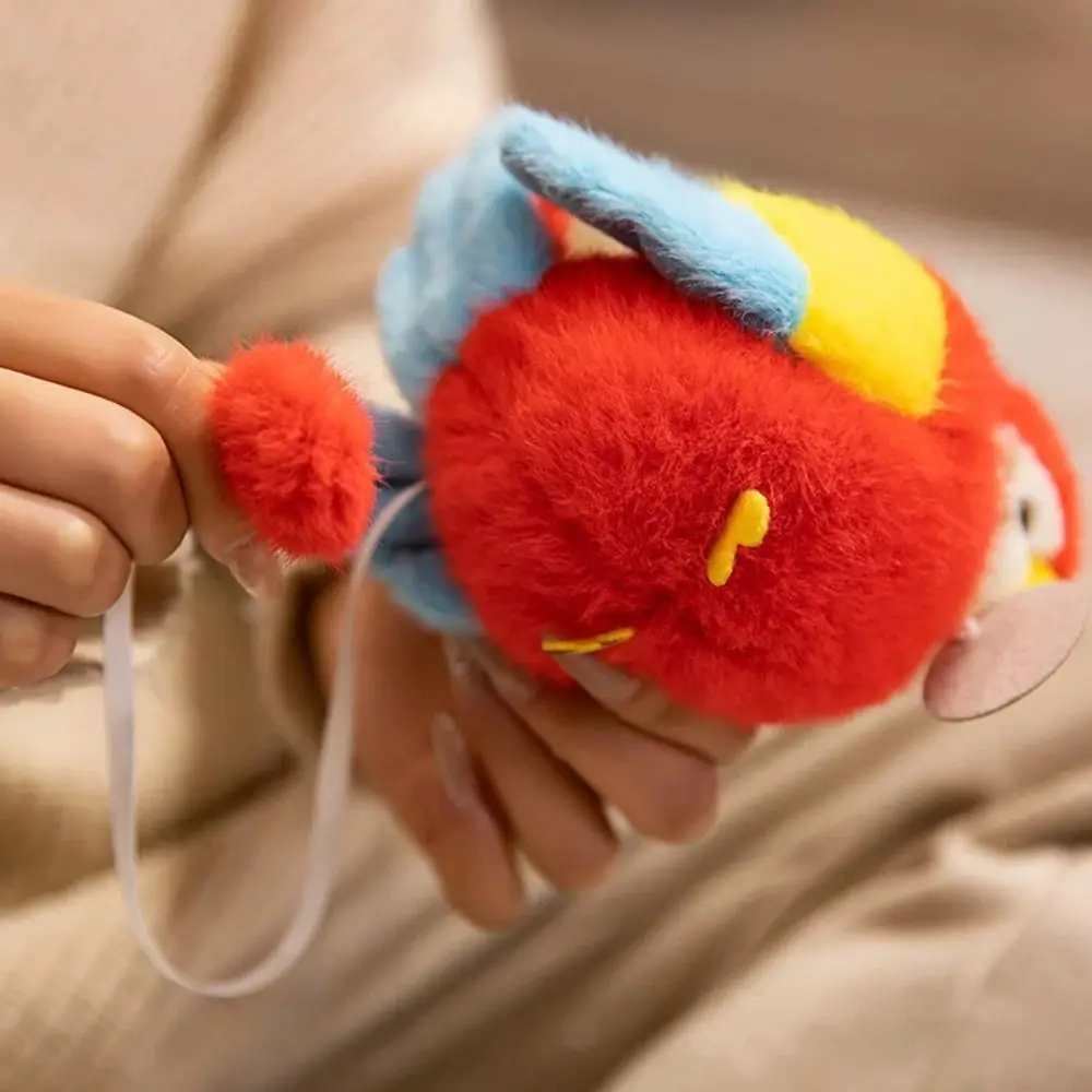 

Lovely Simulation Parrot Pendant Animal Bag Pendant Birds Snap Wristband Magnetic Cartoon Standing Shoulder Animals