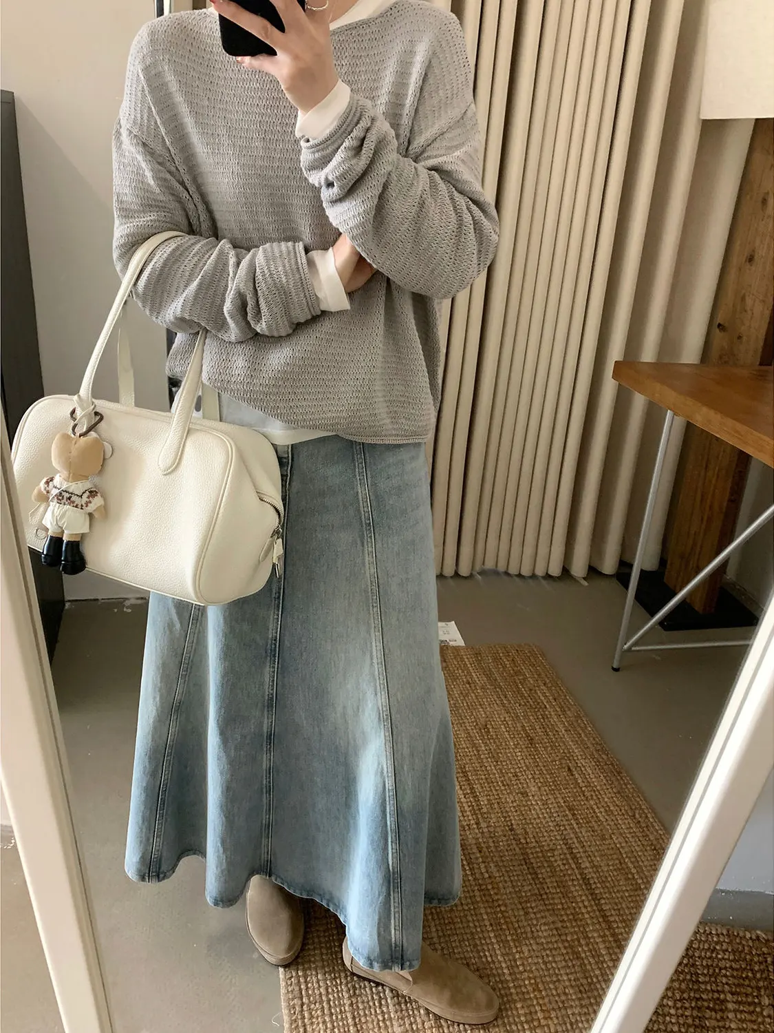 

Новая коллекция: Женская модная джинсовая юбка-рыбка с низкой талией, свободного кроя, в корейском стиле, из смесового хлопка, весна