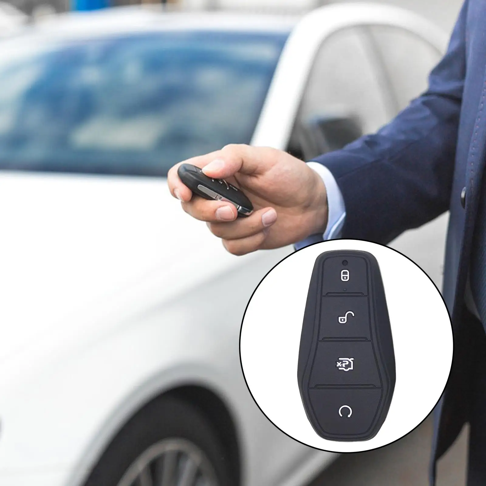 

Силиконовый держатель для автомобильного ключа, легкий, удобный, мягкий, подарок на день рождения, чехол для ключей, протектор для Byd Yuan Plus