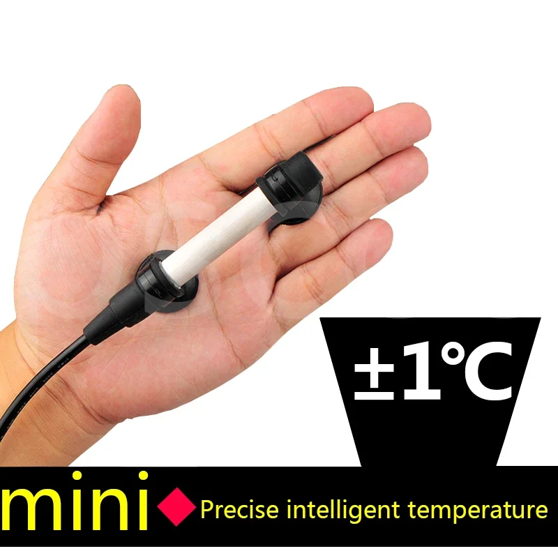 Aquarium mini thermostat heating rod, digital display temperature controller, submersible heating tube.heating pipe 25W 500W