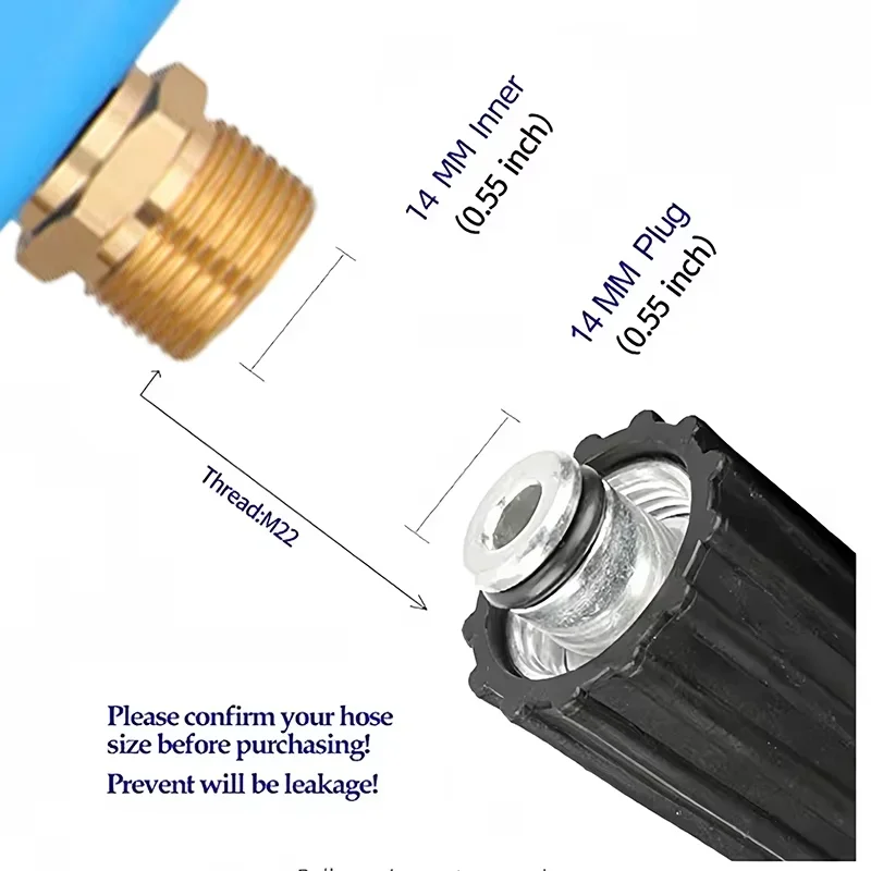 High Pressure Gun & Foam Cannon Set, Compatible Karcher K2-K7, 5 Multi-Nozzles for Car Wash Detailing
