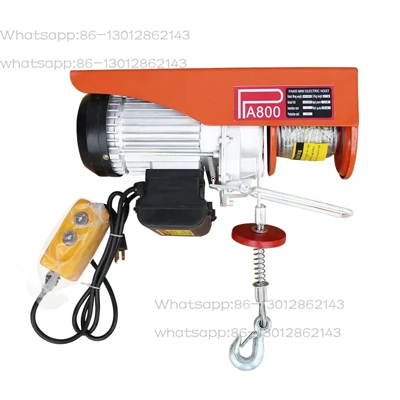 Household Miniature Electric Hoist 220V Electric Hoist Lifting Small Crane Winch Small Steel Wire Rope Electric Hoist