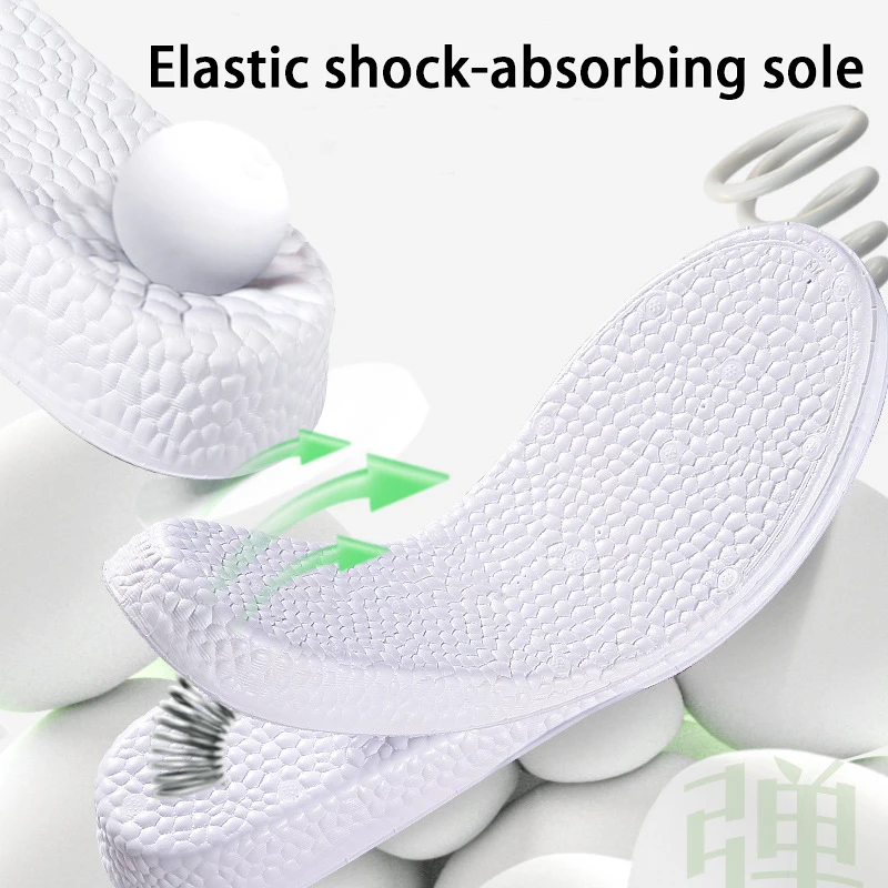 زوج واحد من النعال الداخلية لزيادة الارتفاع للرجال والنساء، نعال رياضية ممتصة للصدمات، نعال مرنة لدعم القوس، نعل مريح