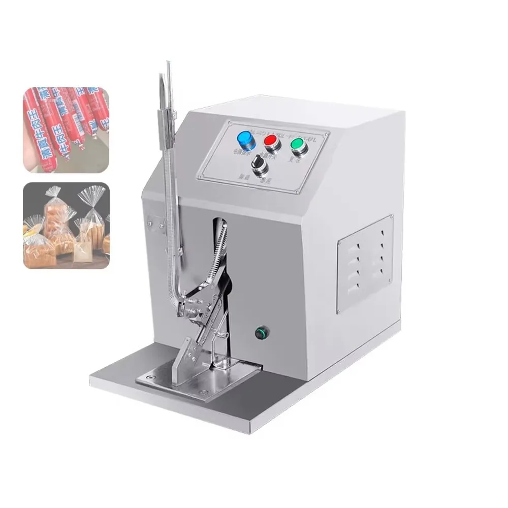 Fully Automatic Electric Sausage Ham Buckle Machine Bread Bag Tie Machine Commercial Kitchen Food Processing Equipment