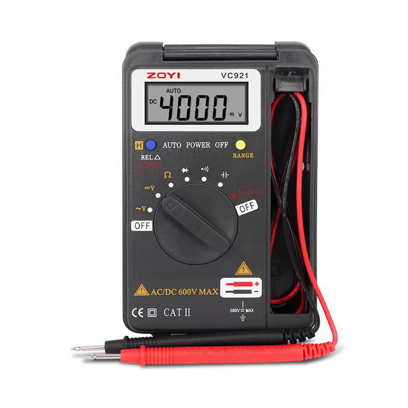 ZOYI-VC921Handheld Pocket Style Digital Multimeter VC921 Mini Capacitance Resistance Frequency Tester Voltage Meters