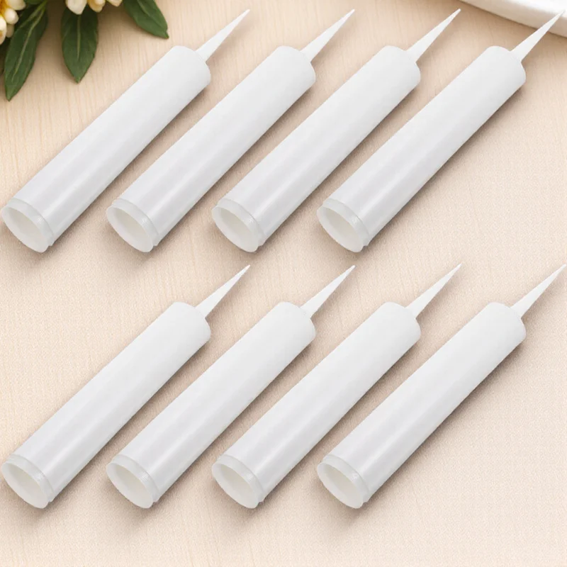

8 set Glass Glue Empty Tube Refillable Plastic Caulking Tubes For Sealant Adhesive Waterproof Joint Filler Tool Diy Home Repair