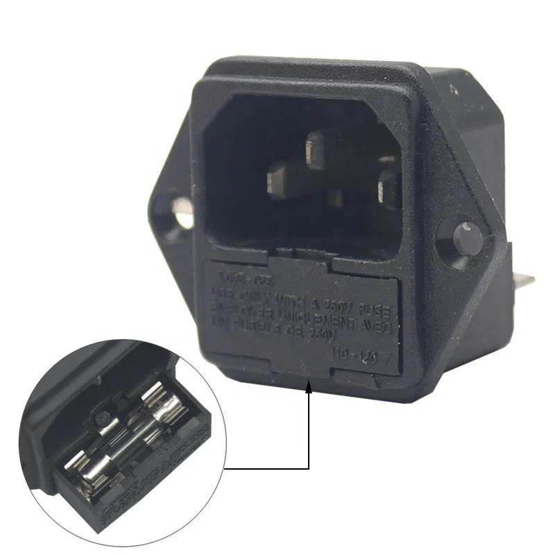 IEC320 C14 JR-101-1F screw type fuse connector socket for 3D printer