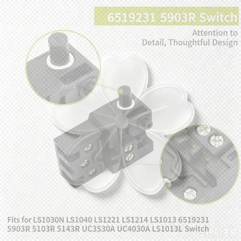 Replacement Switch Trigger 651922-3 Ergonomic Design Comfortable Press Fits Various Power Drill Models for Household Equipment