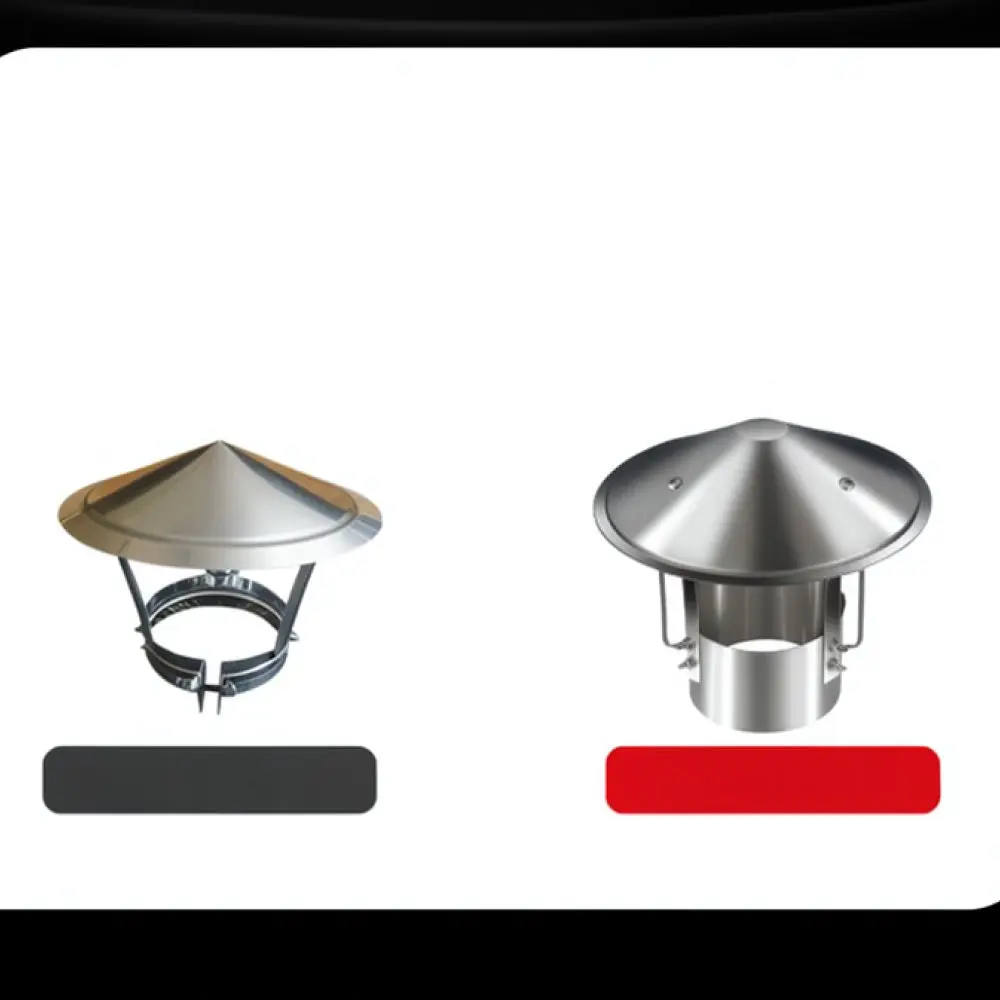 Heavy Duty Chimney Rain Cap Windproof Vent Cover Stainless Steel Exhaust Pipe Guard For Rural Stove Fireplace Home Use