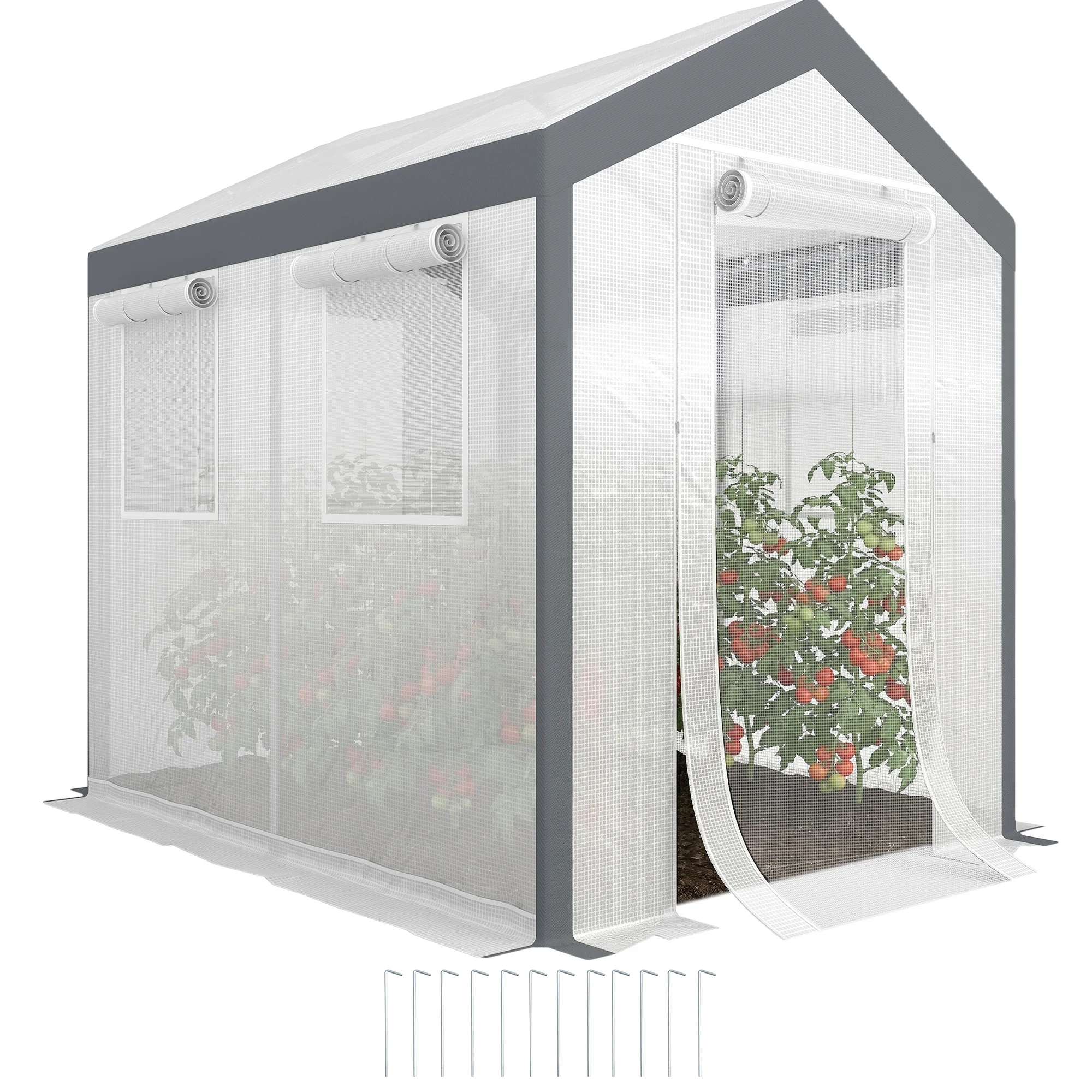8' X 6' X 7.5' Walk-In Greenhouse Tunnel Portable Plant Garden Steel Frame