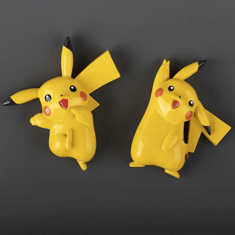 

Pikachu Refrigerator Stickers Cartoon Resin Refrigerator Stickers Hand-painted Colorful Pokémon Magnetic Sticker Decoration Toys