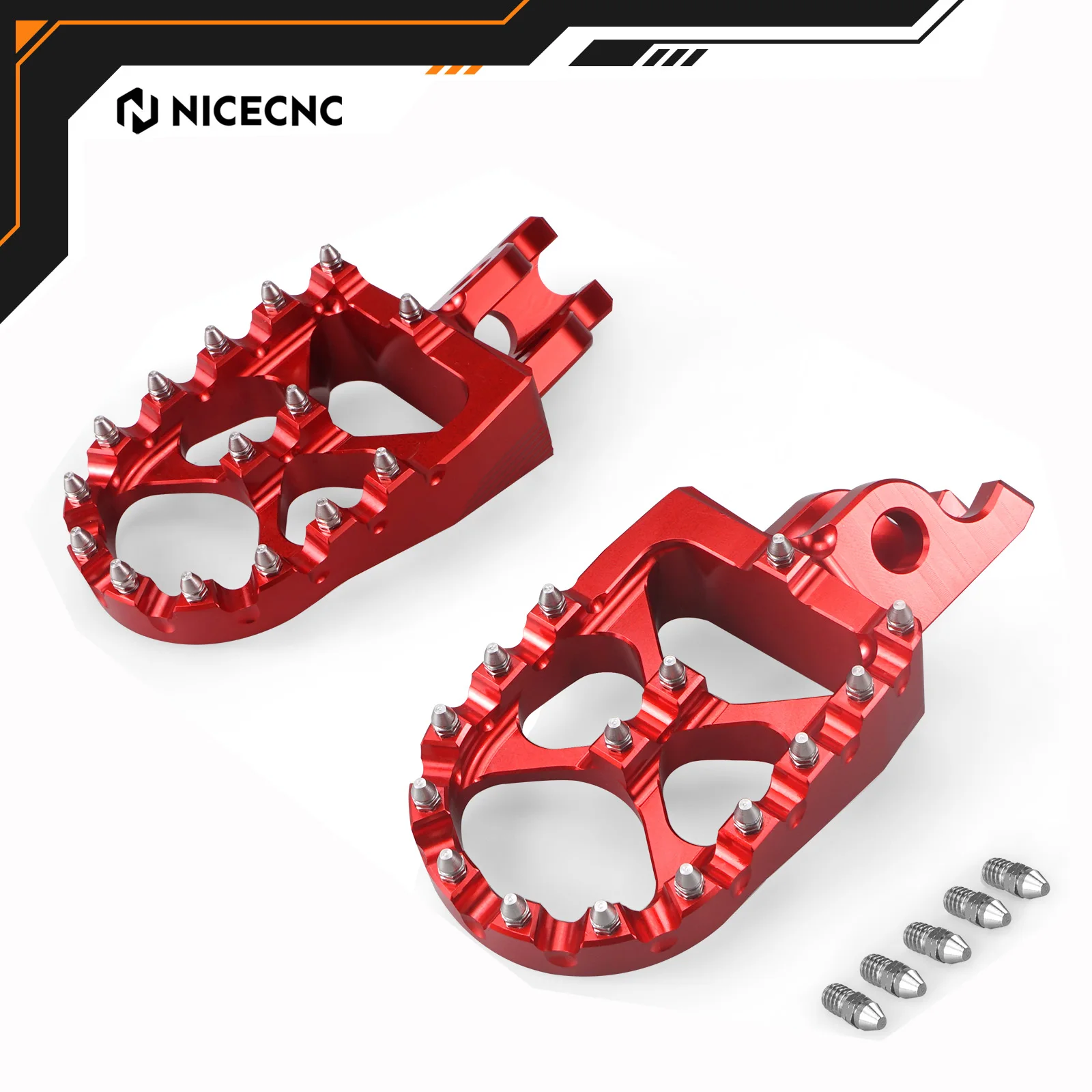 

NICECNC For Honda CR125R CR250R 2002-2007 CRF150R CRF250R CRF450R CRF450X 2007-2020 CRF250X CRF250 L M 57mm Wide Billet Footrest