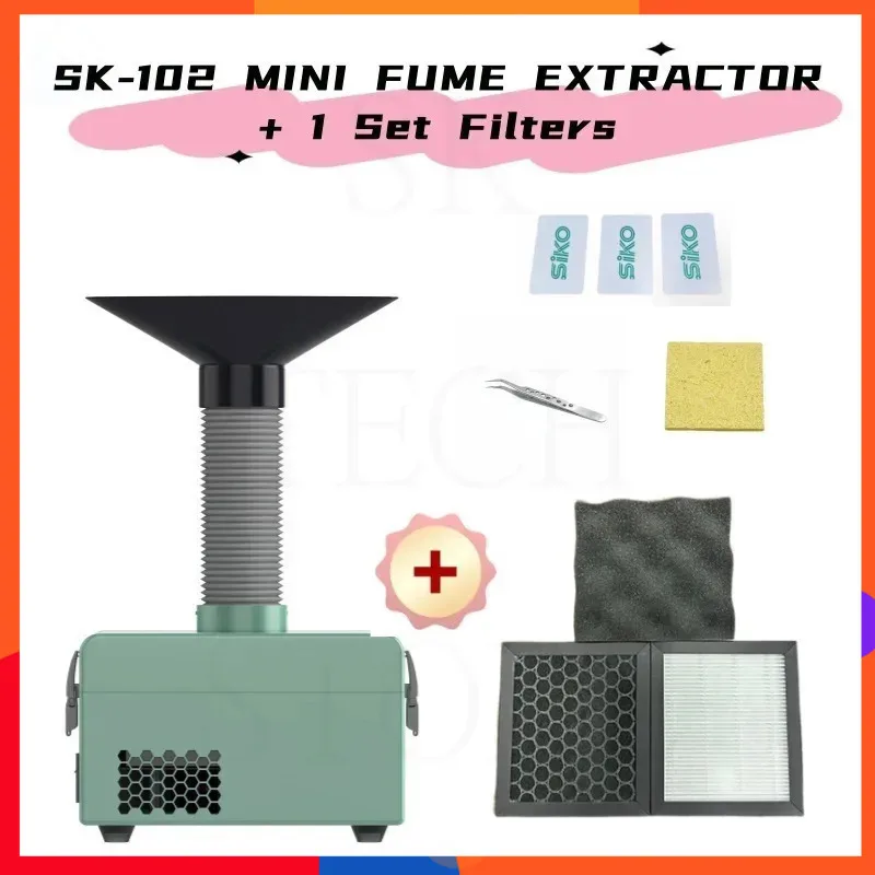 SIKO ปรับความเร็วบัดกรีควันหน้า ESD Fume Extractor พัดลมท่อท่อไอเสียพัดลมอัตโนมัติหัวเข็มขัดพัดลมระบายอากาศ