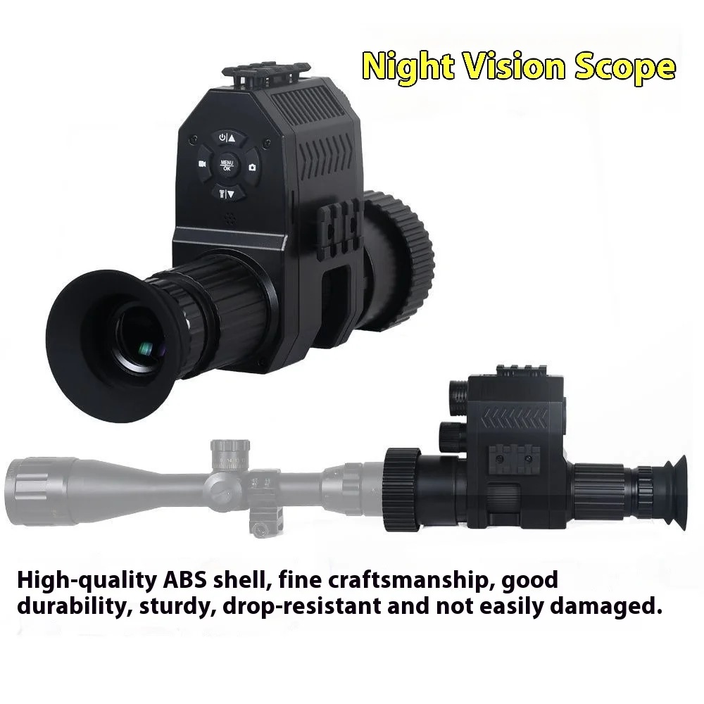 Infrared 850nm Night Vision Goggles with 8x Magnifying Telescope, Built-in Crosshair for Fishing/Outdoor/Exploration