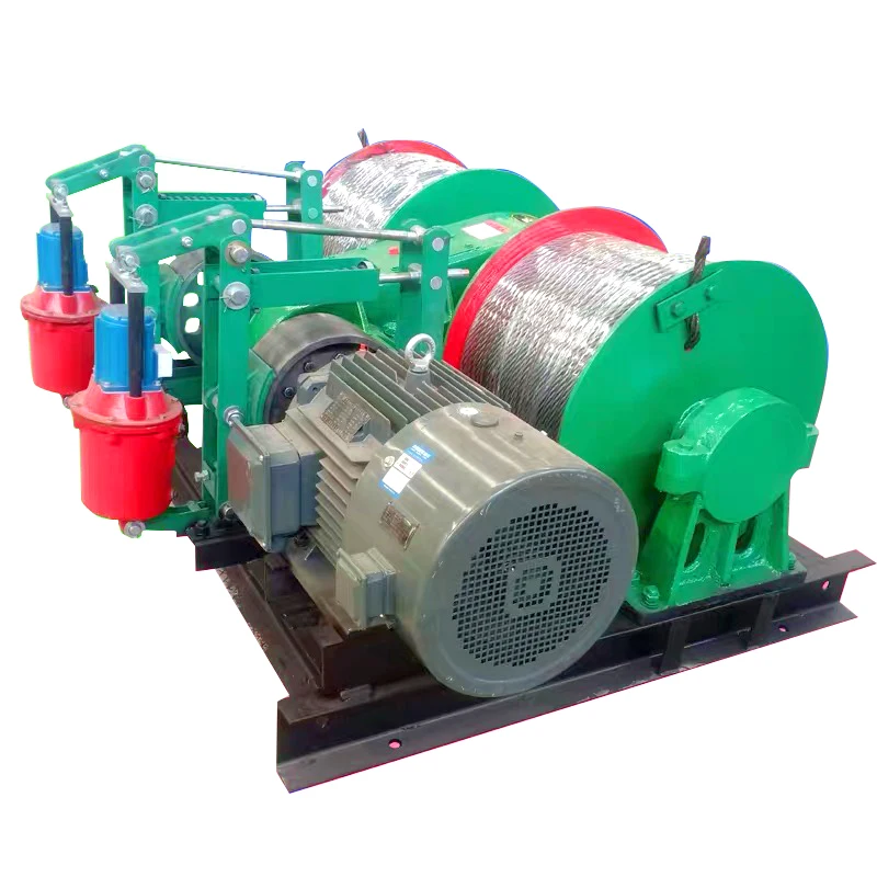 

High efficiency crane winch