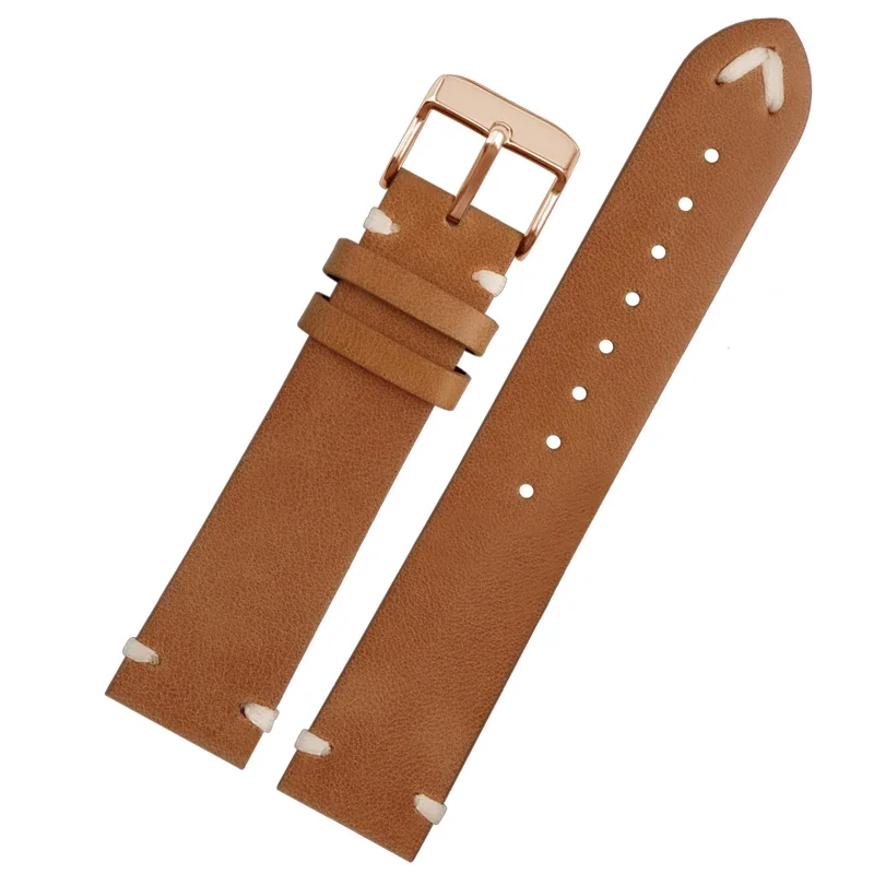 Genuine Leather Watch Strap for Oris 65 Diving Series Copper Ring Large Crown Soft Comfortable Watchband Accessories 20mm 22mm