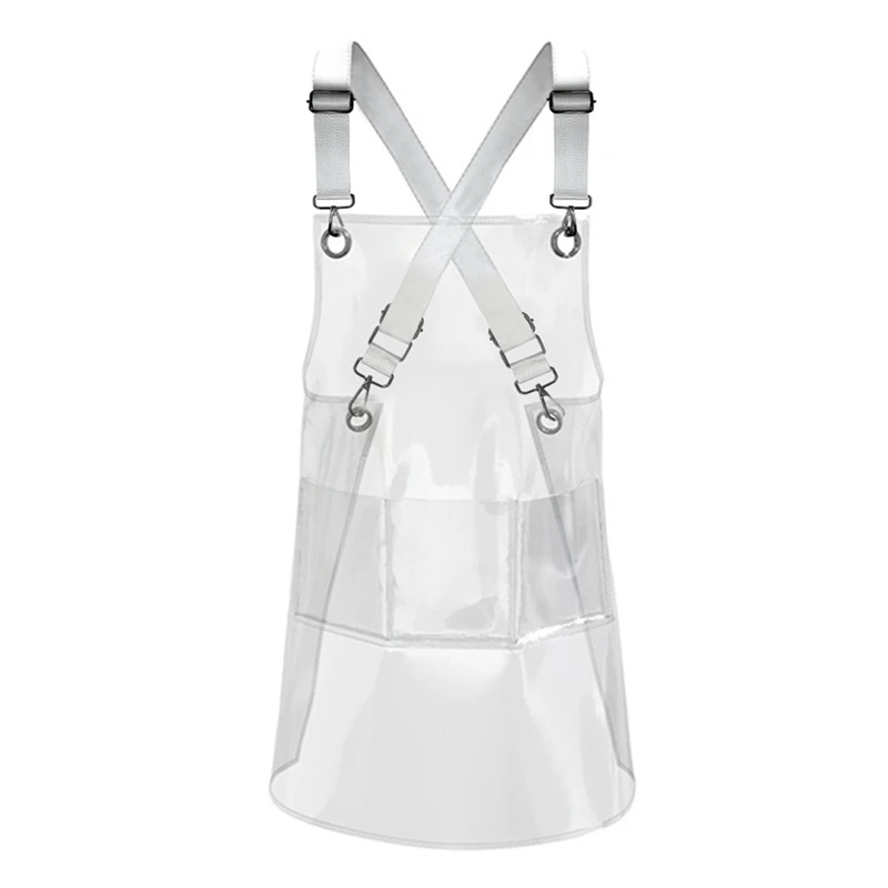 BAADE Küche Friseursalon Friseurschürze für Damen/Herren mit Taschen Arbeitsreinigung Pinafore Restaurant Shop Kellner Arbeitsuniform A