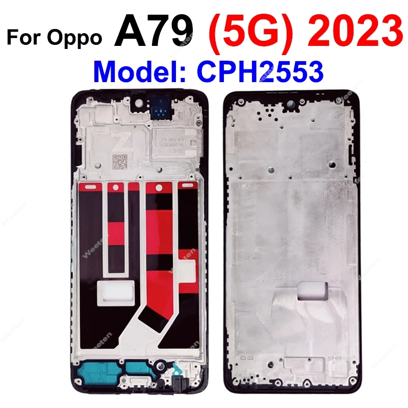 For OPPO A71 A72 A73 A74 A76 A77 A77s A78 A79 A83 4G 5G Front LCD Frame LCD Housing Cover Holder Bezel Case Replacement