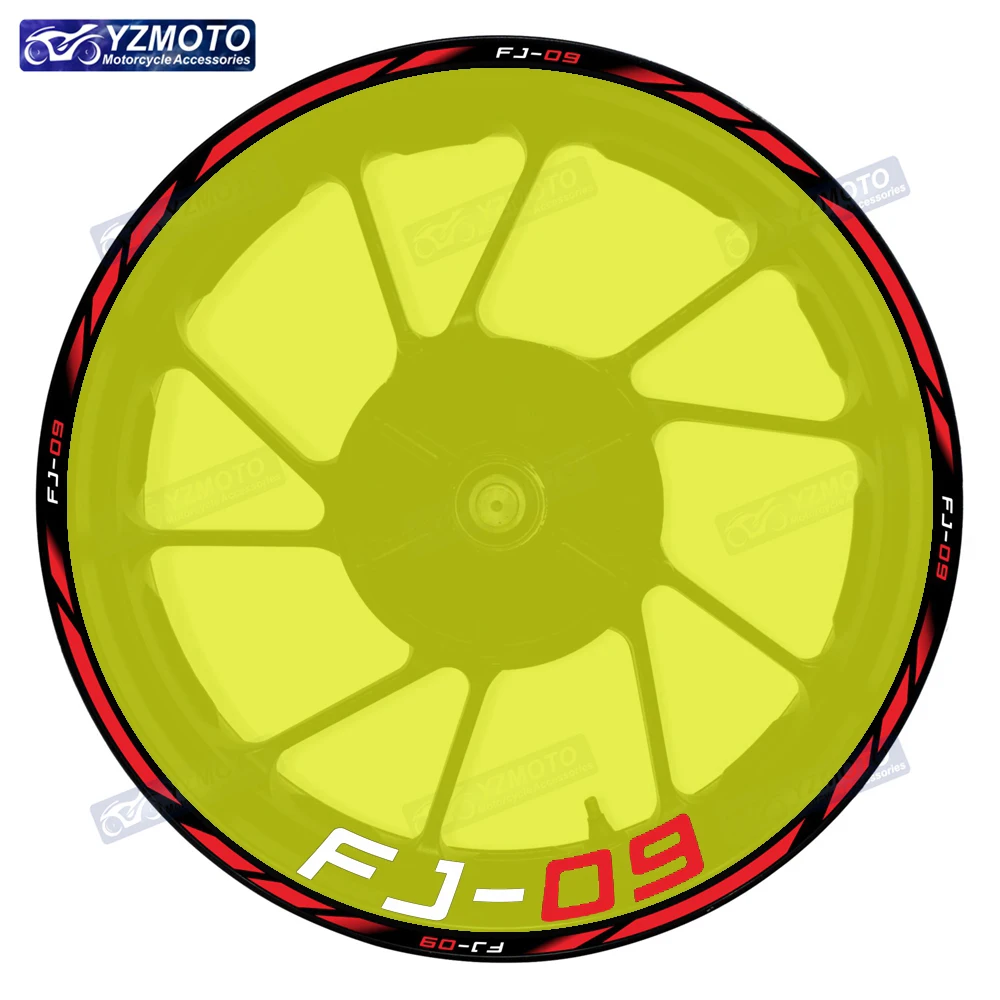 

Для FJ-09 FJ 09 гоночный мотоцикл спереди и сзади украшает ступицу колеса 17-дюймовая наклейка водостойкая светоотражающая наклейка на обод