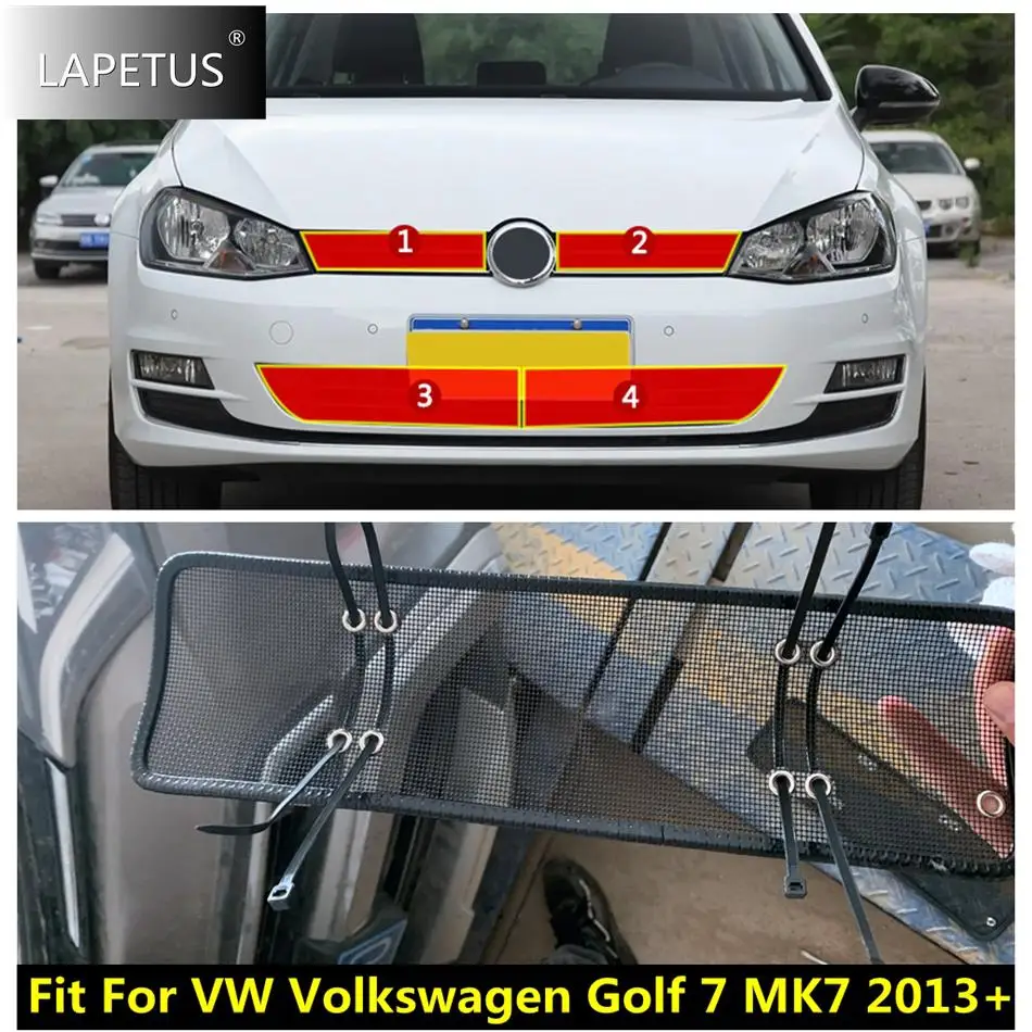 

Accessories Car Middle Insect Screening Mesh Front Grille Net Anti-leaf Dust Protection For VW Volkswagen Golf 7 MK7 2013 - 2020