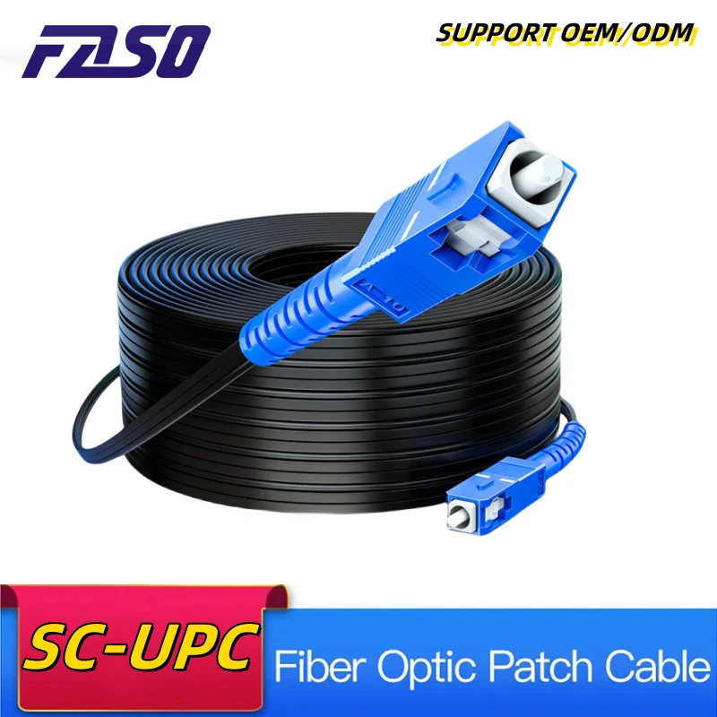 

80 Meter SCUPC Fiber Optic Patch Cord SM G657A1 SX Outdoor FTTH Optical Cable UPC Fibre Optic Patch Cable Extension Wire