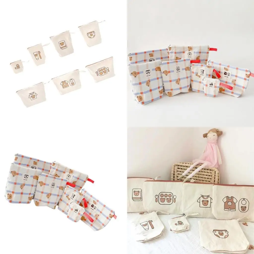 

U13F Canvas Storage Bag Корейский медведь/белки, младенец Основные организаторы, устанавливающие внутреннюю водонепроницаемость