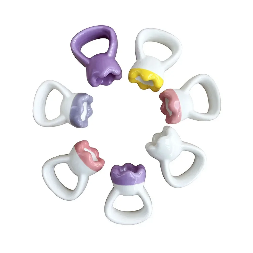 

Massage Gua Sha Plate Ceramic Guasha Massage Board Ring Shape Skin Tightening Compact Ergonomic for Face Head Shoulder Knee