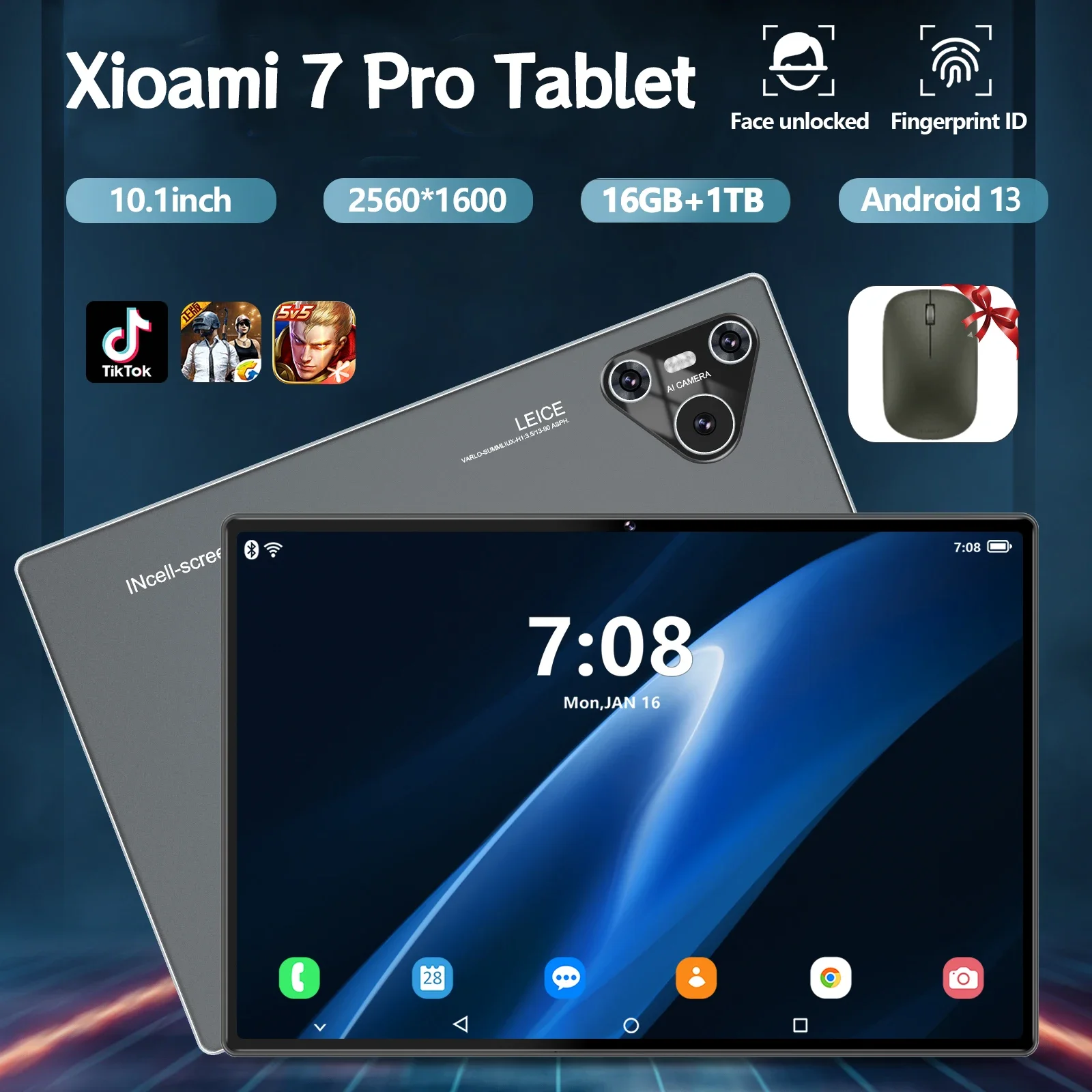 2025 New XioaMi Tablet Pad 7 Pro 5G WiFi Dual SIM 16GB+1TB Android 13 Tablette 10.1 inch 8MP+16MP Global Version 4K HD Tablet PC