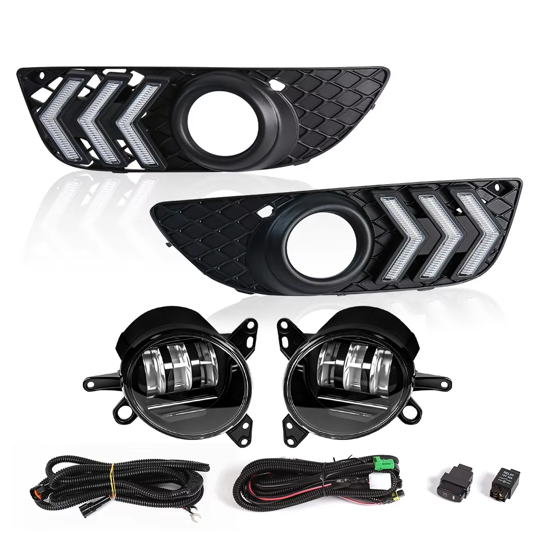 

LED Fog Lamp For Mitsubishi Lancer Lancer-ex 2008 2009 2010 2011 2012 2013 Fog Lamps Car LED DRL Daytime Running Lights 12V 2Pcs