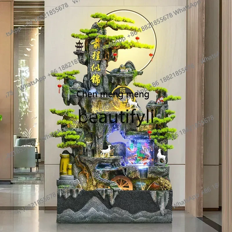 cc182R Rockery flowing water ornament floor-to-ceiling fish tank fountain landscaping villa lucky feng shui wheel circulating wa