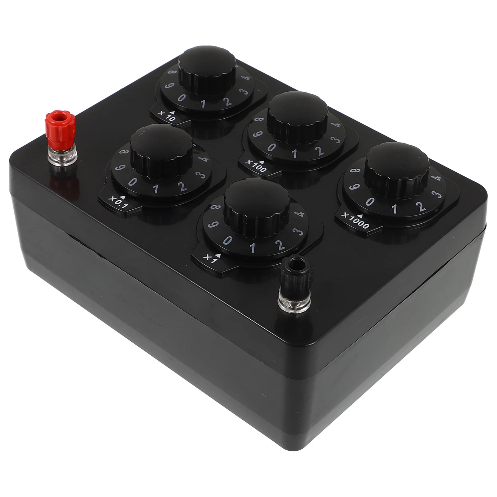 

Resistance Box 0-9999 Ohm Adjustable Physical Resistance Box for Electrical Physics Experiment Laboratory Equipment