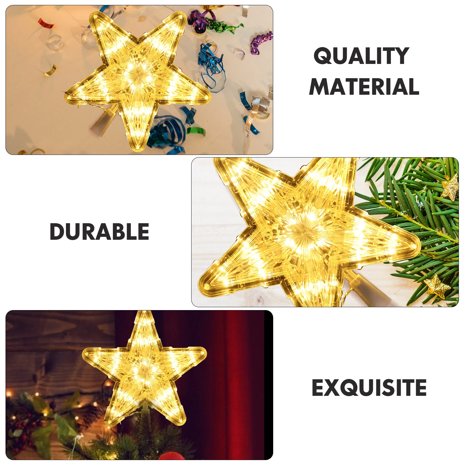 

1Pcs LED Christmas Treetop Star Light Decorative Xmas Tree Topper Romantic Night Lamp Home Party Light Night Lamp