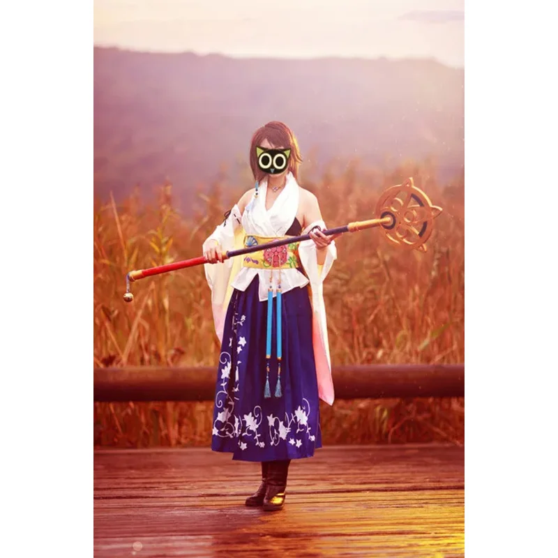

Final Fantasy X Yuna Anime Cosplay Halloween Costumes 11