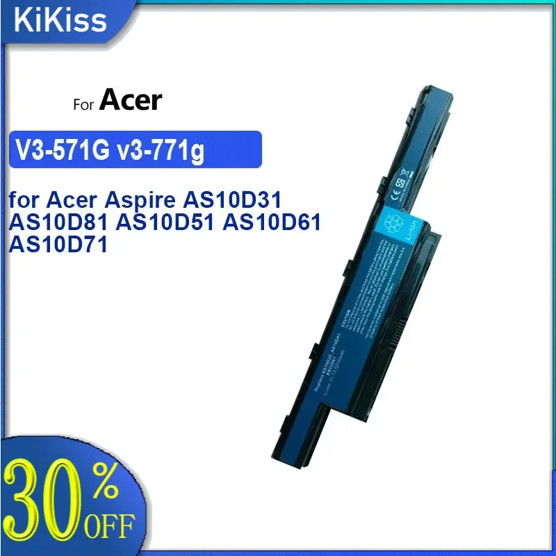 Аккумулятор V3-571G v3-771g для Acer Aspire AS10D31 AS10D81 AS10D51 AS10D61 AS10D71 AS10D75 5741 5742 5750 5551G 5560G