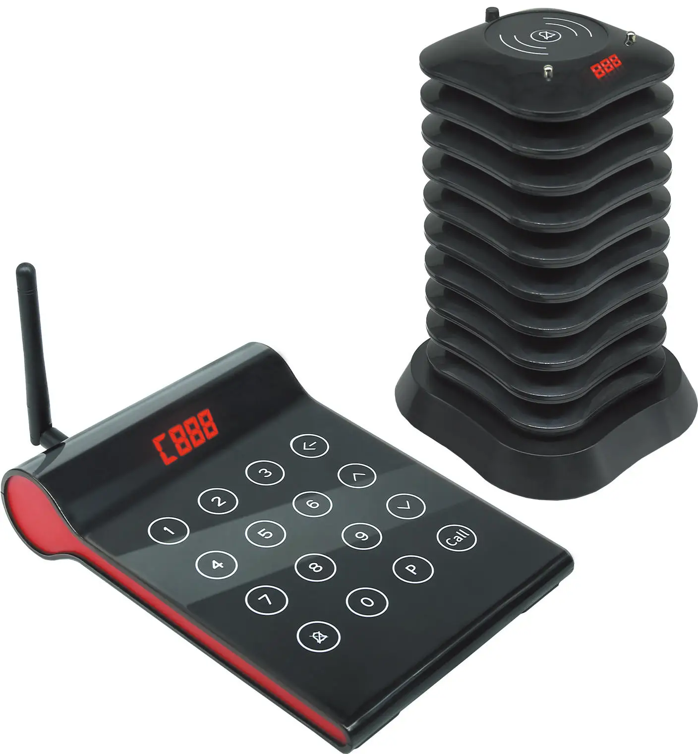 Wireless Pager Restaurant Guest Customer Paging Queue Buzzer Beeper Pager System for Food Court Food Hall Cafe Church Clinic