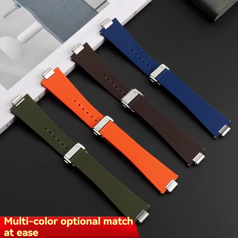 25x12 مللي متر حزام ساعة رجالي لتيسو PRX T137.407 T137.410 سوبر لاعب موضة المطاط حزام الساعات الإفراج السريع سيليكون سوار