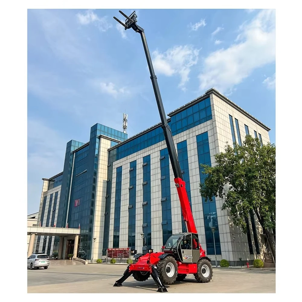 High Performance 4WD Telehandler  Strong Power Diesel Telescopic Handler Industrial Telehandler with Stabilizers customized
