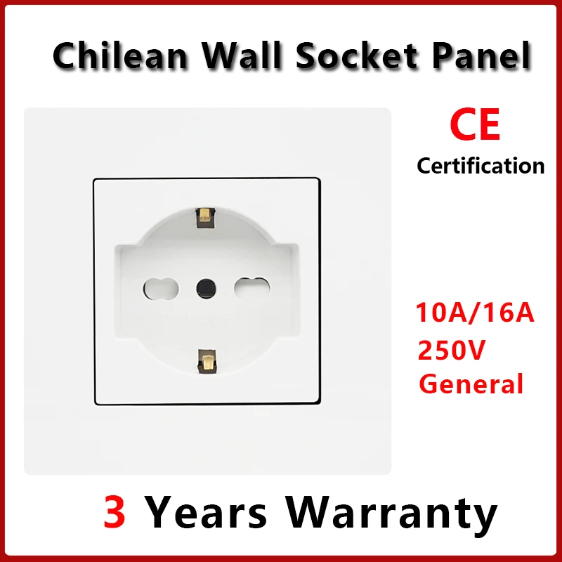 

Type 86 Chilean, Italian wall plug 10A/16A Power Switch panel, German-italian European standard power panel