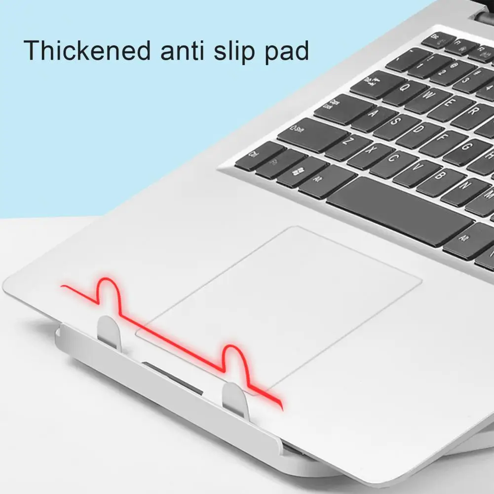 Подставка для ноутбука, Портативная Складная Настольная подставка для ноутбука с 8 уровнями регулировки высоты, с отверстиями, треугольниками для отвода тепла, для телефона