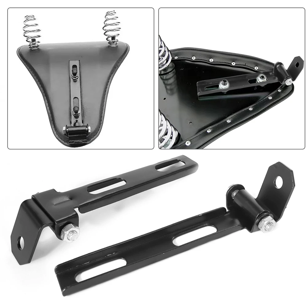 Motorcycle Solo Seat Mount Bracket Kit Driver Seat Springs Black For Harley Bobber Chopper Custom Sportster XL For Honda