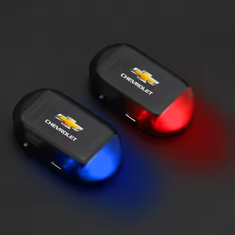 LED Solar Powered Fake Security Light Simulated Car Led Warning Light For Chevrolet Cruze Sail Onix Corsa Aveo Sonic Spark S10